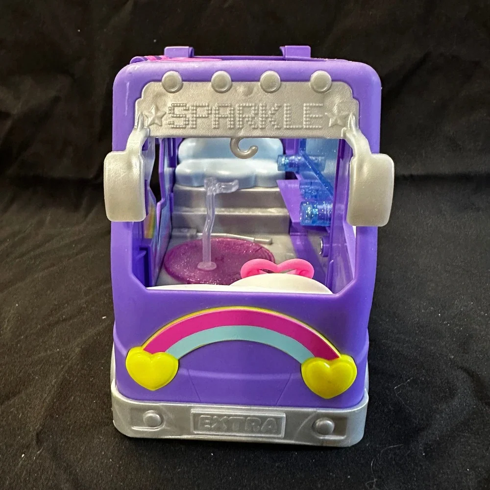Barbie Extra Tour Bus Playset Purple Rainbow Sparkle Vehicle GYJ25